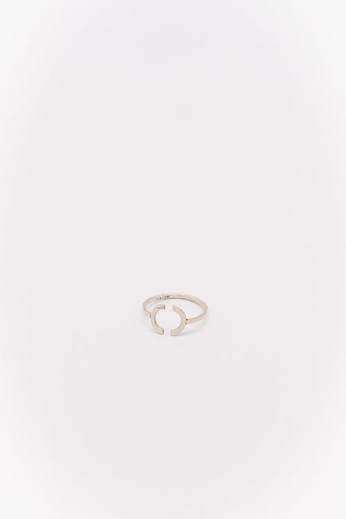 Melissa Joy Manning Sterling Silver Open Semicircle Ring