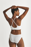 Skin Gita Organic Cotton J Hook Bralette in White