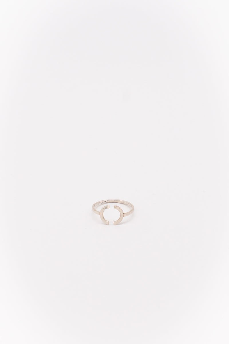 Melissa Joy Manning Sterling Silver Open Semicircle Ring