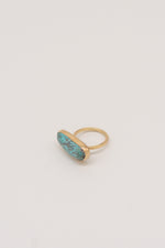 Melissa Joy Manning Limited Edition Turquoise Ring in 14K Gold