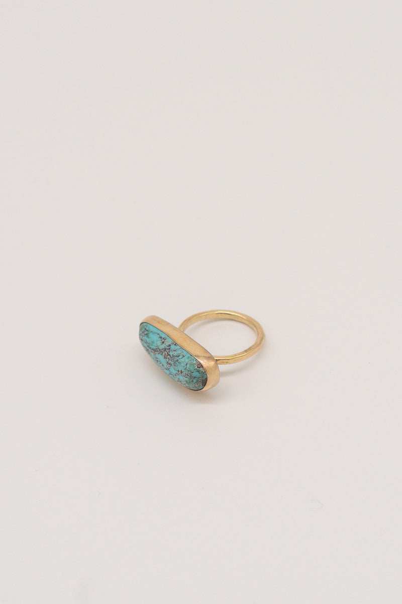 Melissa Joy Manning Limited Edition Turquoise Ring in 14K Gold