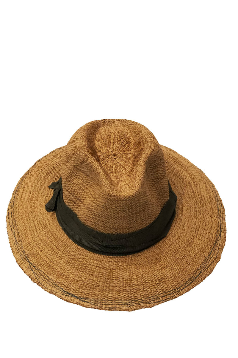 Lola Ehrlich Rise and Shine Tobacco in Seaweed Straw Hat