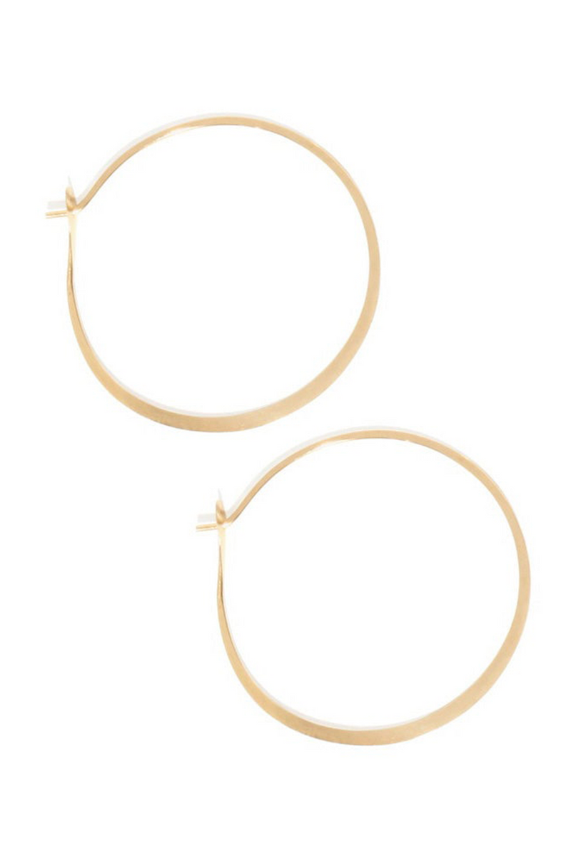 Melissa Joy Manning 14K Gold Extra Large Hoop Earrings