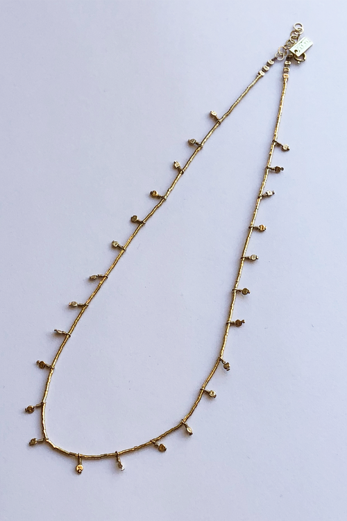 ILD Dune Short Even Gold Stamped Necklace