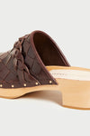 Loeffler Randall Polina Low Heel Clog with Braid in Espresso
