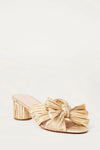 Loeffler Randall Emilia Pleated Knot Mule in Gold