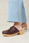 Loeffler Randall Polina Low Heel Clog with Braid in Espresso