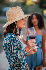 Lola Ehrlich Marseille Bis Straw Hat & White Leather Strap