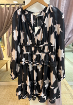 Ulla Johnson Emery Silk Dress in Noir Blur