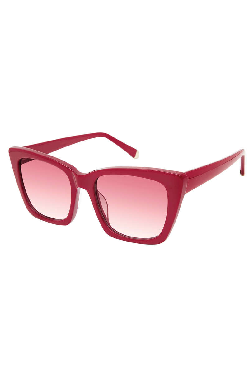 Kate Young For Tura "Gemma" Sunglasses in Red