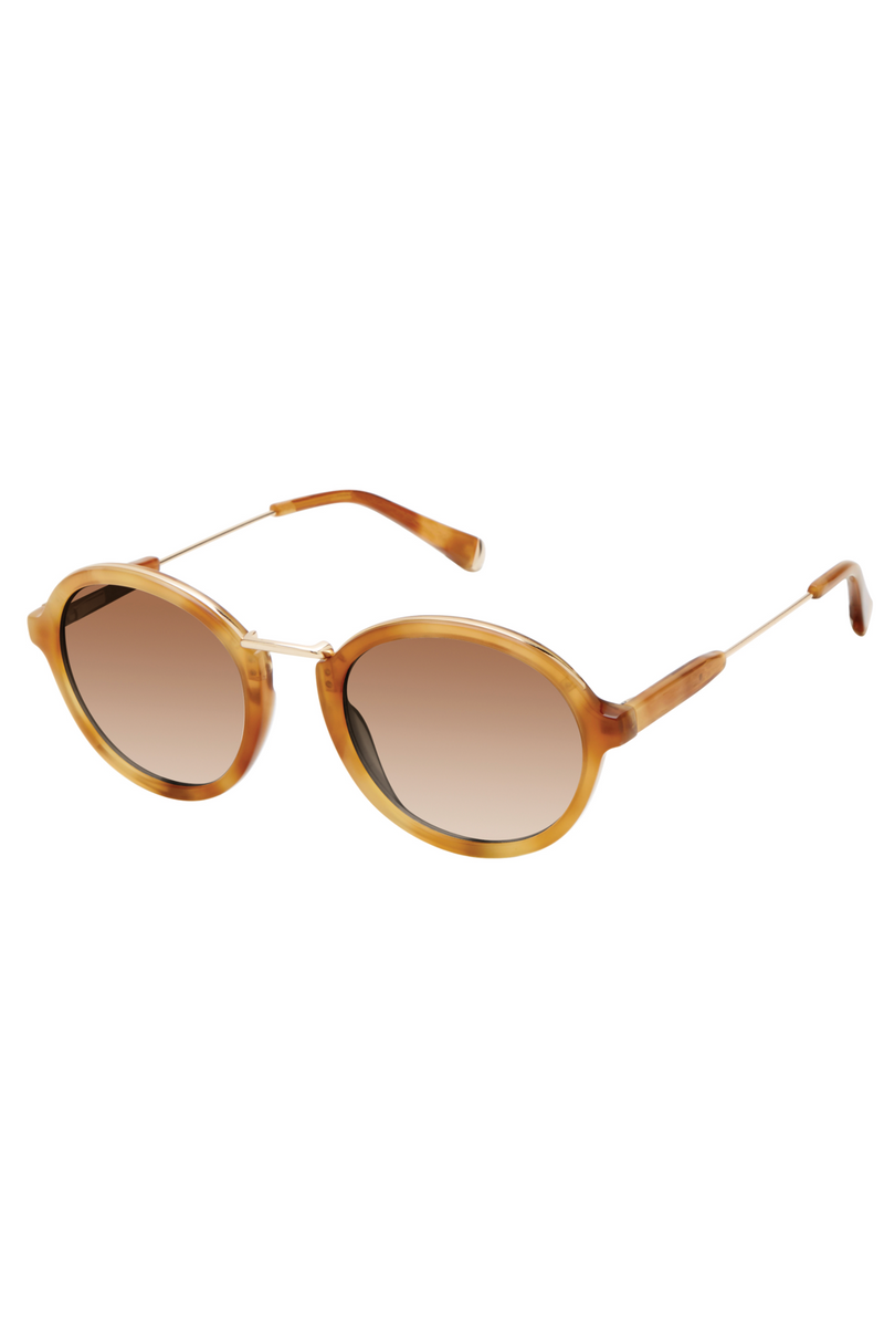 Kate Young For Tura "Fiona" Sunglasses in Demi Amber