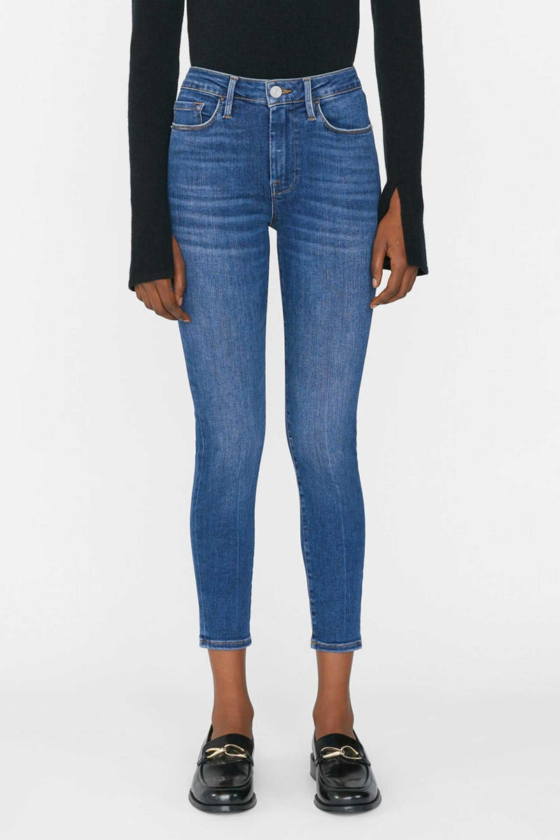 Frame Le One Skinny Crop in Prima