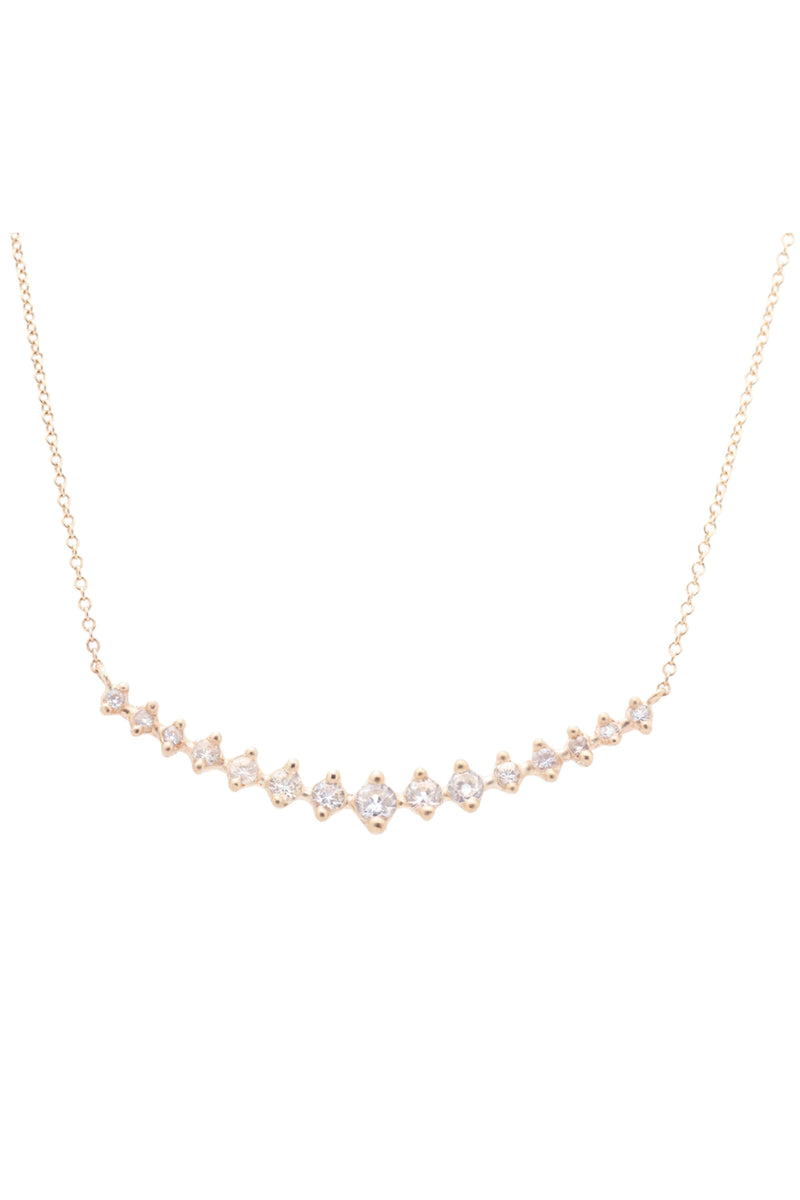 Valley Rose Meissa Necklace in White Sapphires