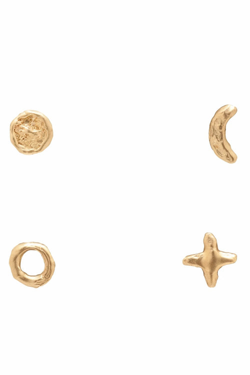 Valley Rose 14K Gold Star Earrings from Phases of the Moon