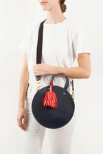 Clare Vivier Crossbody Strap in Black Cotton Webbing