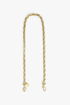 Clare V. Box Chain Shoulder Strap in Natural Brass