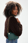 Clare V. Box Chain Shoulder Strap in Natural Brass