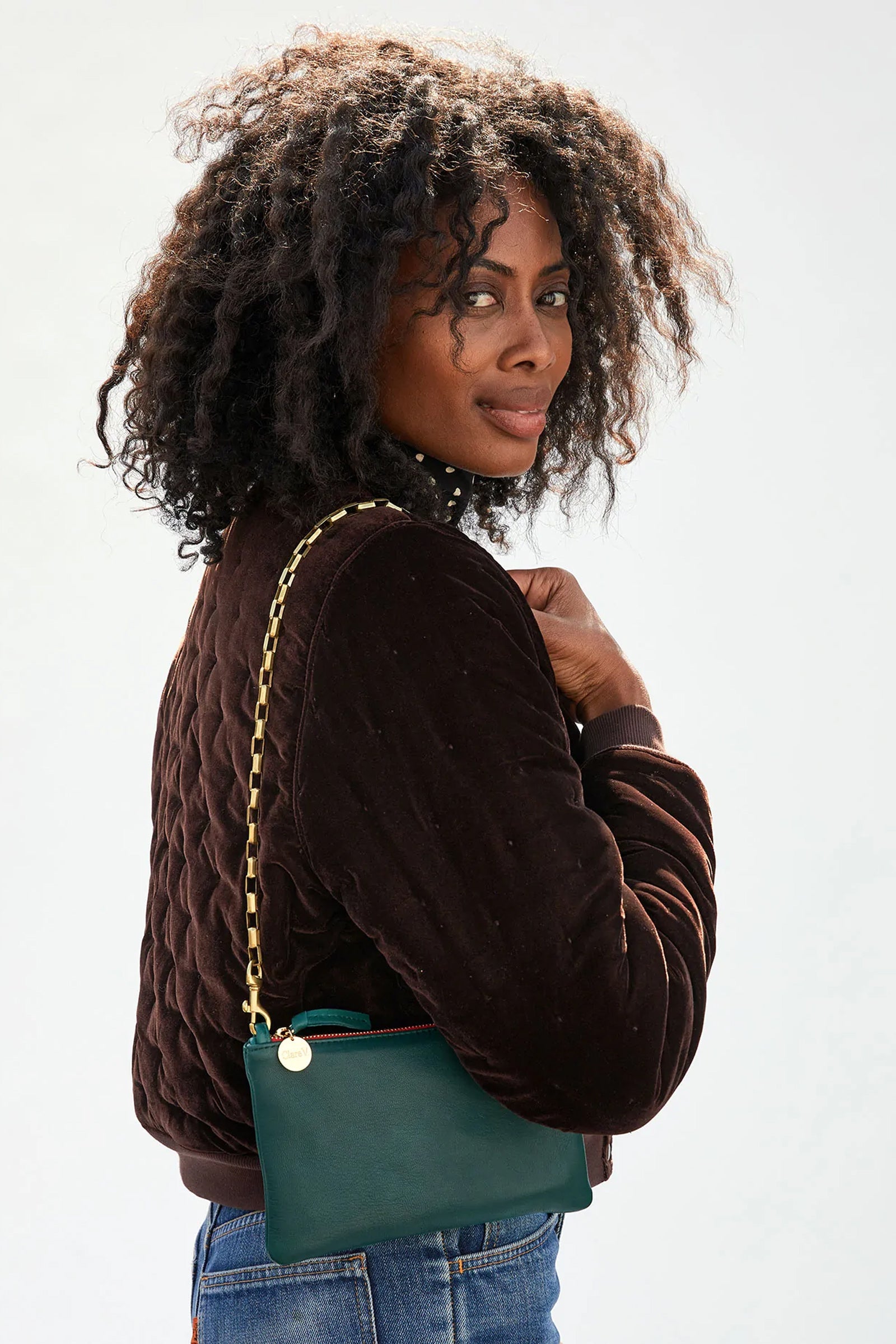 Clare V. The Mini Sac Crossbody Bag in Brown