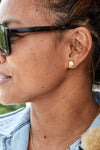 Clare V. Ribbon Studs in Vintage Gold