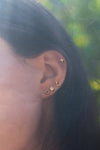 Valley Rose 14K Gold New Moon Circle Phases of the Moon Earring