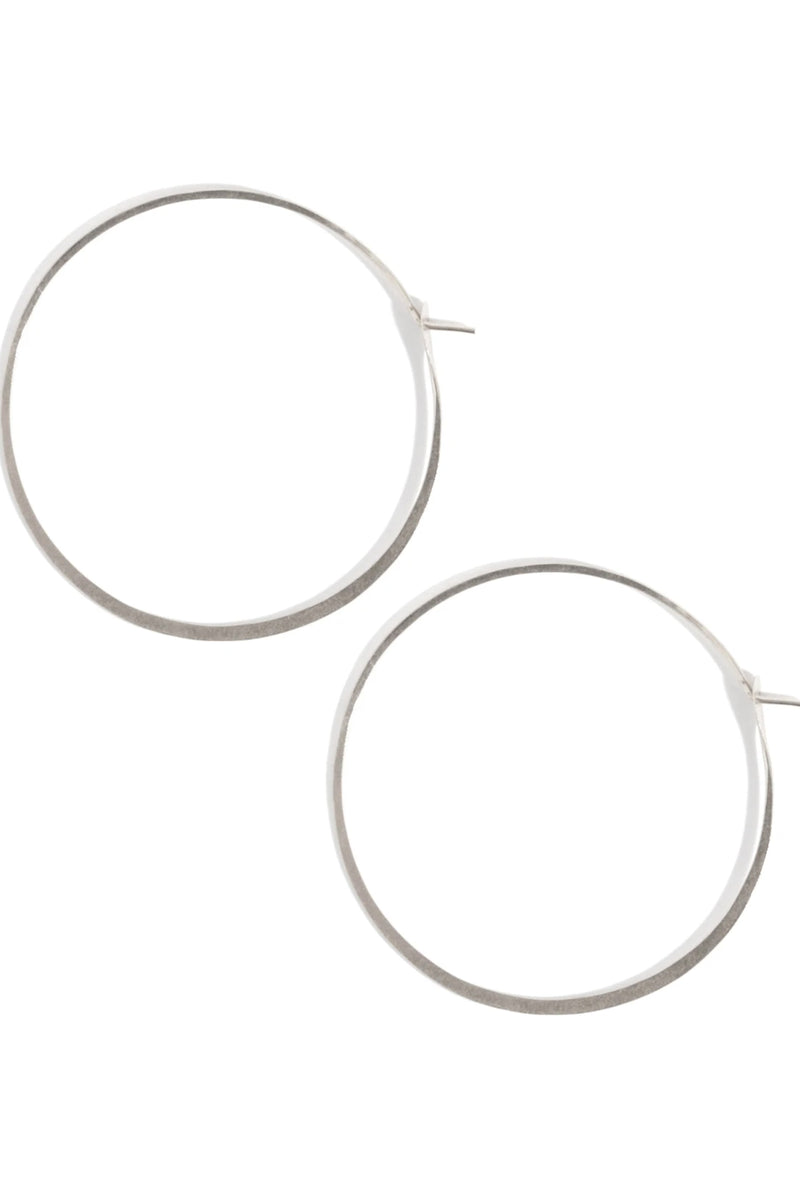 Melissa Joy Manning 1.25" Sterling Silver Large Hoop Earrings