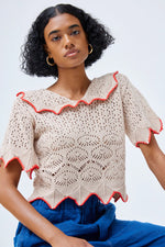Atelier Delphine Ellery Shirt in Beige and Red