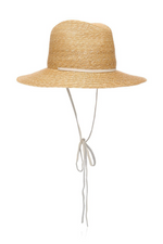 Lola Ehrlich Marseille Bis Straw Hat & White Leather Strap