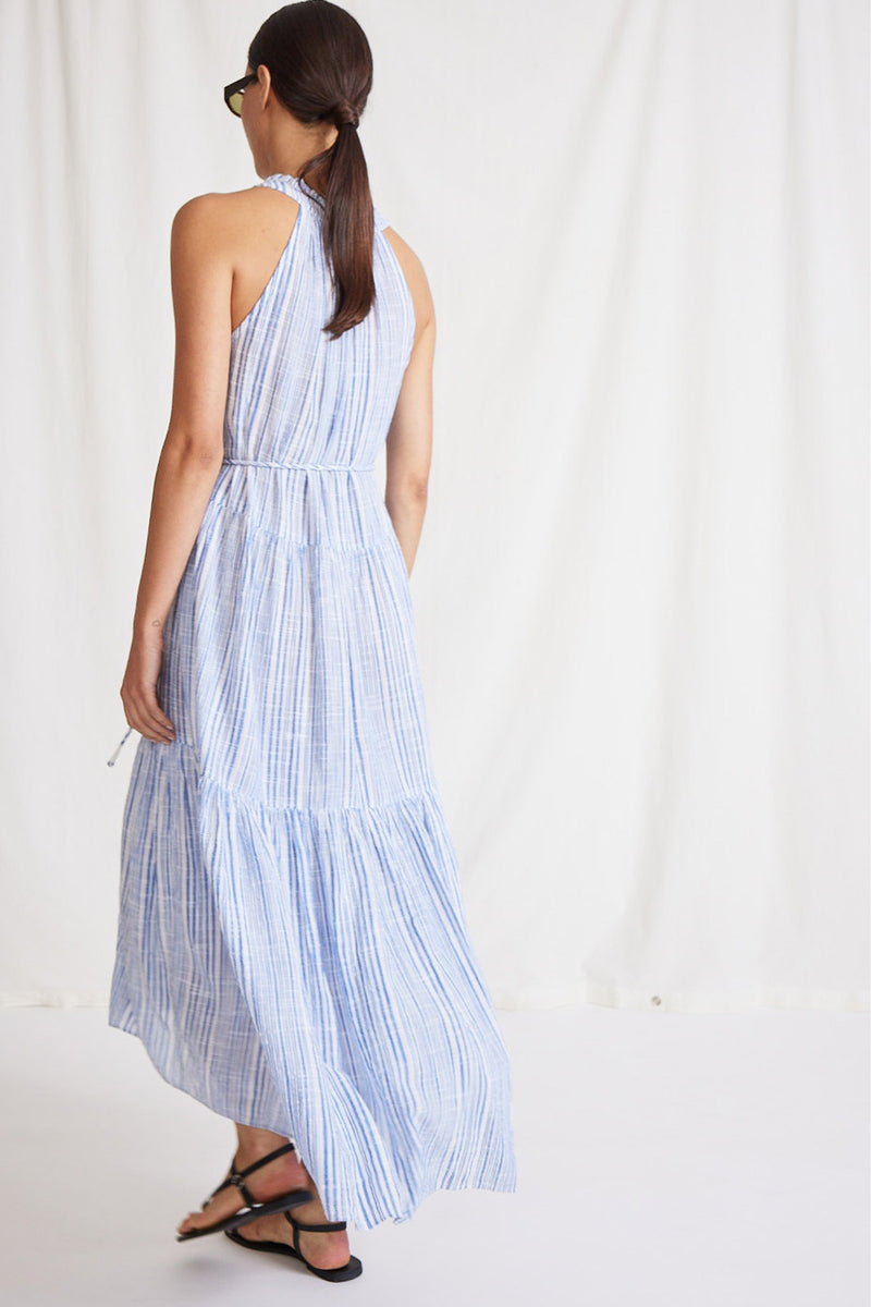 Apiece Apart Nissi Tiers Dress Seaside Stripe