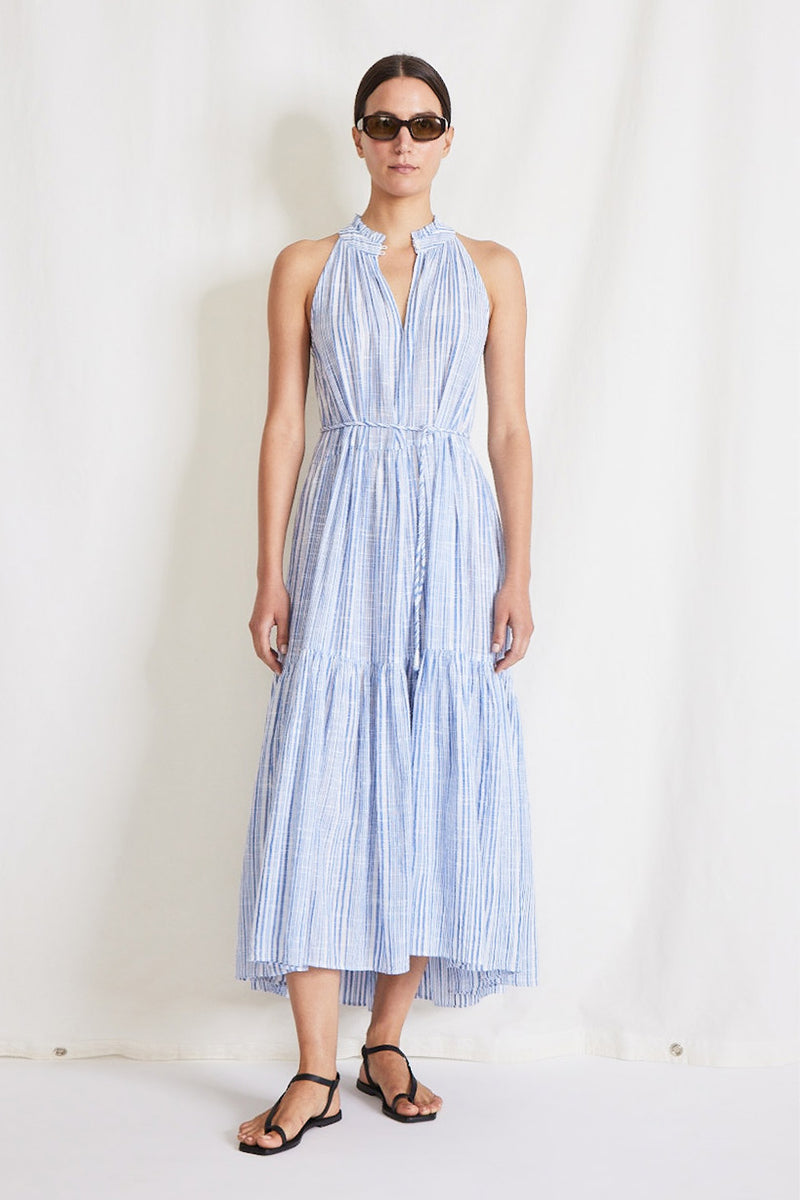 Apiece Apart Nissi Tiers Dress Seaside Stripe
