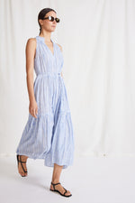 Apiece Apart Nissi Tiers Dress Seaside Stripe