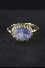 Becky Kelso 14K Gold Faceted Moonstone Ring