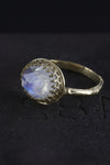 Becky Kelso 14K Gold Faceted Moonstone Ring
