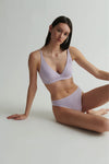 Skin Galen High Leg Brief Panty in Pink Lavender