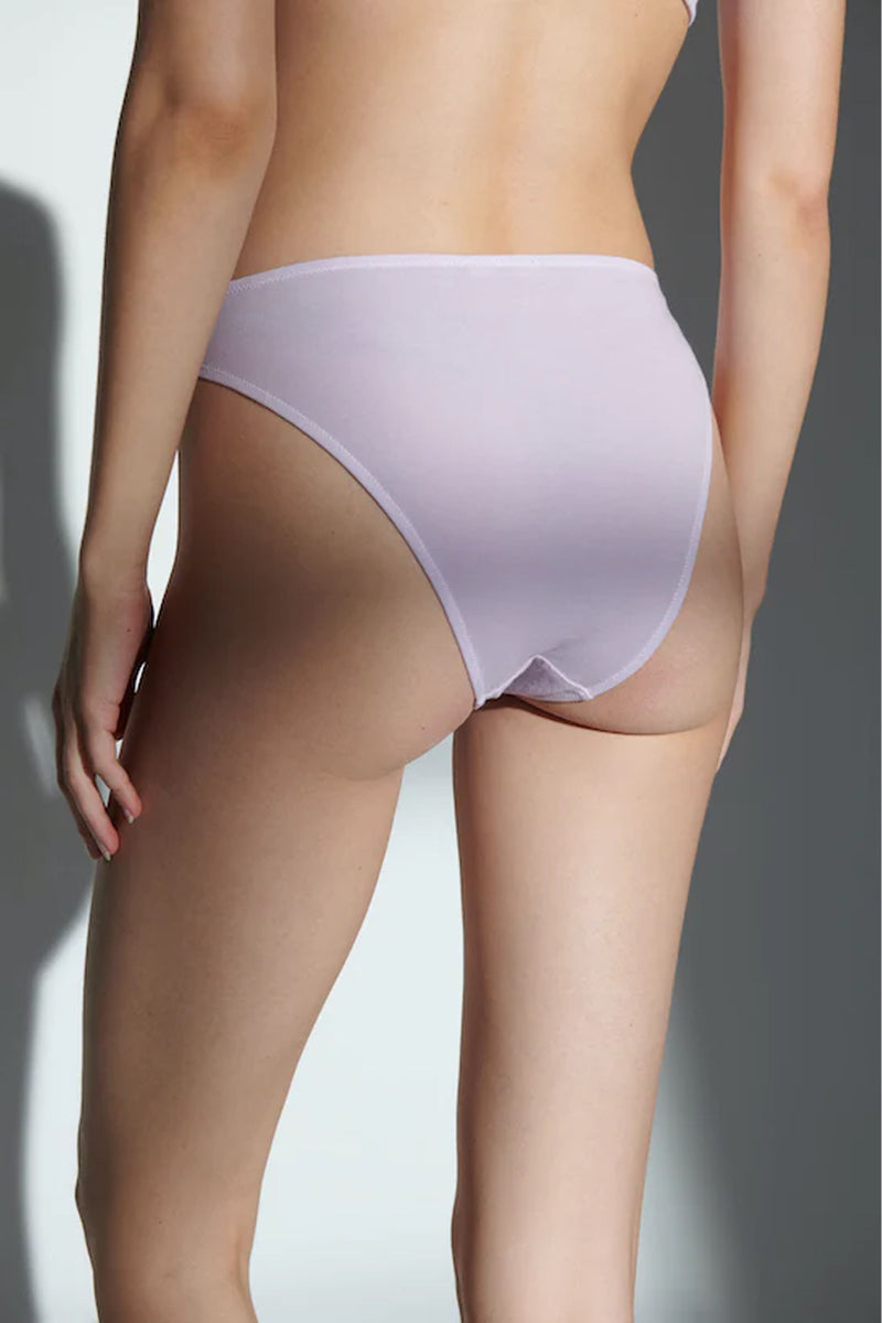 Skin Galen High Leg Brief Panty in Pink Lavender