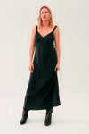 Silk Laundry Deco Ruched Dress in Black