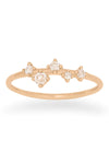 Valley Rose Milky Way 14K Gold Band Diamond Ring
