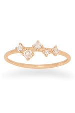 Valley Rose Milky Way 14K Gold Band Diamond Ring