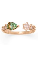 Valley Rose 14K Gold Sapphire and Diamond Orbitae Ring